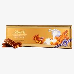 CHOC. LINDT TAB. GOLD LEITE C AVELA 300G