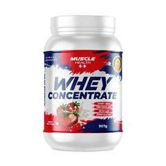 WHEY 100% CONCENT. MORANGO 907G