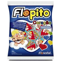 PIRULITO FLOPITO CORACAO COLORIDO 500G