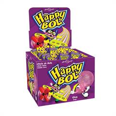 CHICLE HAPPY BOL UVA 140G