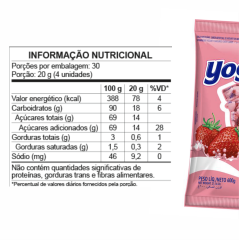 BALA DORI YOGURTE 100 MORANGO 600g