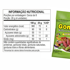 DORI GOMETS MINHOCAS FRUTAS MISTAS 100g