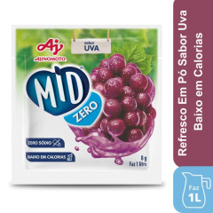 MID ZERO REFRESCO EM PÓ UVA 8g