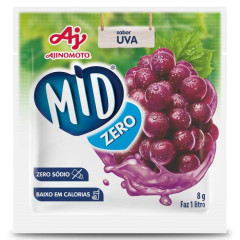 MID ZERO REFRESCO EM PÓ UVA 8g