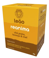 CHÁ LEÃO REANIMA PRETO, LARANJA E MEL 20g