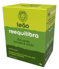CHÁ LEÃO REEQUILIBRA VERDE, HORTELÃ E LIMÃO 18g