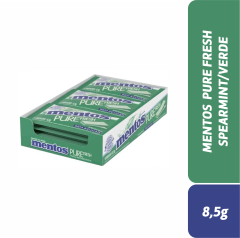 MENTOS 3+ PURE FRESH C/ 5 SPEARMINT/VERDE 8,5g