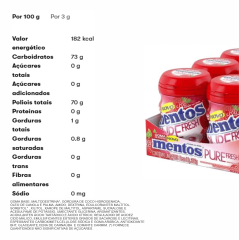 MENTOS GARRAFA PURE FRESH MORANGO 56g