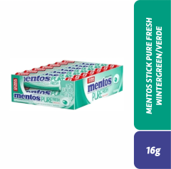 MENTOS STICK PURE FRESH WINTERGREEN/VERDE 16g