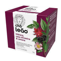 CHÁ LEÃO HIBÍSCO, ROSA SILVESTRE E AMORA 16g