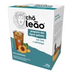 CHÁ GELADO LEÃO PÊSSEGO E CHÁ PRETO 25g
