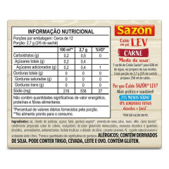 CALDO SAZON CARNE LEV MENOS SÓDIO 32,5g