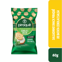 SALGADINHO SNACK PIRAQUÊ DE BATATA CEBOLA E SALSA 60g