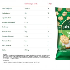 SALGADINHO SNACK PIRAQUÊ DE BATATA CEBOLA E SALSA 60g