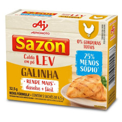 CALDO SAZON GALINHA LEV MENOS SÓDIO 32,5g