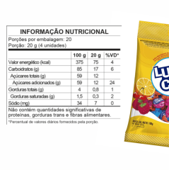 BALA DORI LUA CHEIA FRUTAS 100g