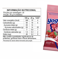 BALA DORI YOGURTE 100 MORANGO RECHEADA 100g