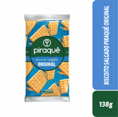 BISCOITO SALGADO PIRAQUÊ ORIGINAL 138g