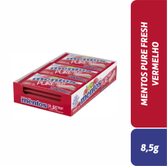 MENTOS 3+ PURE FRUIT C/5 VERMELHO 8,5G