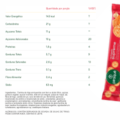 BISCOITO RECHEADO PIRAQUÊ SUPREME CHOCOLATE BRANCO C/ GELEIA DE MAÇÃ E CANELA 80g