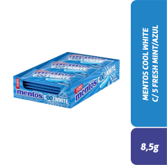 MENTOS COOL WHITE C/ 5 FRESH MINT/AZUL 8,5g
