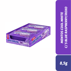 MENTOS COOL WHITE C/ 5 BLUE RASPBERRY/ROXO 8,5g