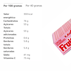 FRUIT-TELLA MASTIGÁVEL MORANGO 40g