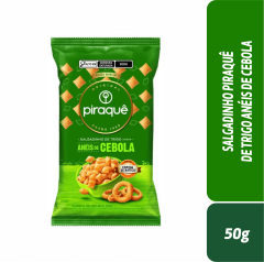 SALGADINHO PIRAQUÊ DE TRIGO ANÉIS DE CEBOLA 50g
