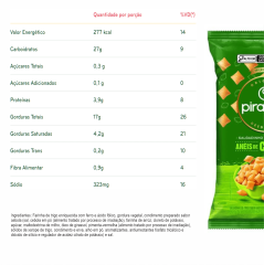 SALGADINHO PIRAQUÊ DE TRIGO ANÉIS DE CEBOLA 50g