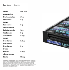 MENTOS 3+ PURE FRESH STRONG C/5 MINT/PRETO 8,5G