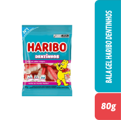 BALA GEL HARIBO DENTINHOS 80g
