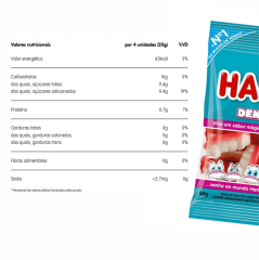 BALA GEL HARIBO DENTINHOS 80g
