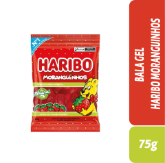 BALA GEL HARIBO MORANGUINHOS 75g