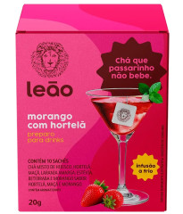 CHÁ LEÃO DRINKS MORANGO C/ HORTELÃ 20g