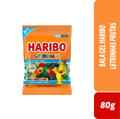 BALA GEL HARIBO LETRINHAS FRUTAS 80g