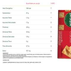 BISCOITO PIRAQUÊ CREAM CRACKER 184G