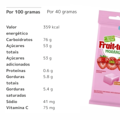 FRUIT-TELLA MASTIGÁVEL MORANGO 120g