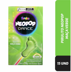 PIRULITO NEOPOP MAÇA C/ HASTE NEON 15un