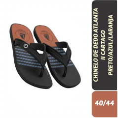 CHINELO DE DEDO ATLANTA II CARTAGO PRETO/AZUL/LARANJA 40/44