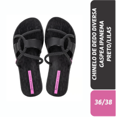 SLIDE DIVERSA GASPEA IPANEMA PRETO/LILAS 36/38