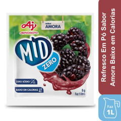MID ZERO REFRESCO EM PÓ AMORA 8g
