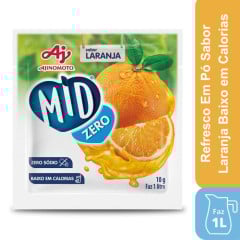 MID ZERO REFRESCO EM PÓ LARANJA 10g