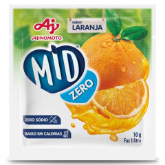 MID ZERO REFRESCO EM PÓ LARANJA 10g