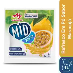 MID ZERO REFRESCO EM PÓ MARACUJÁ 8g