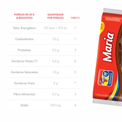 BISCOITO FORTALEZA MARIA CHOCOLATE 350g