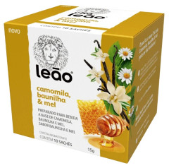 CHÁ LEÃO CAMOMILA, BAUNILHA E MEL 15g