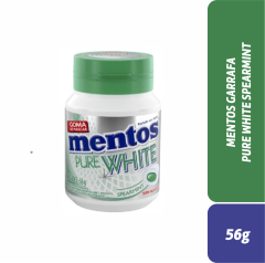 MENTOS GARRAFA PURE WHITE SPEARMINT 56G