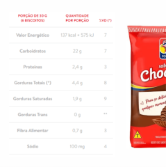 BISCOITO FORTALEZA CHOCOLATE 270G