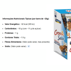 BARRA DE CEREAL CORPO E SABOR CASTANHA DO PARÁ E AMEIXA 300G