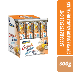 BARRA DE CEREAL LIGHT CORPO E SABOR SALADA DE FRUTAS 300G